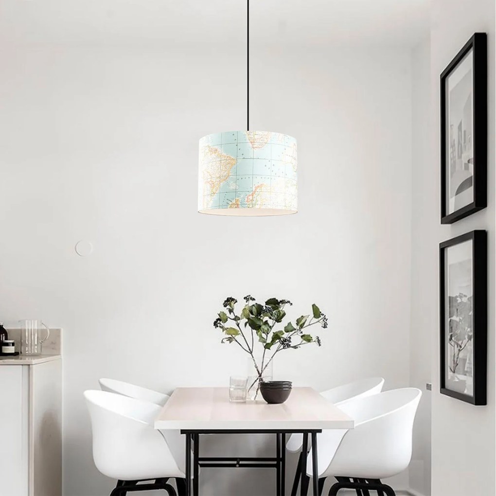 Candeeiro Abajur – Multicolor – Diâmetro 40 cm, Altura 124 cm
