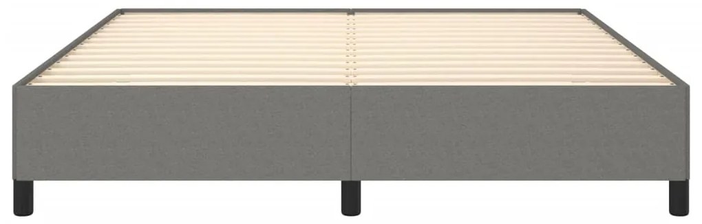Estrutura de cama sem colchão 180x200 cm tecido cinzento-escuro