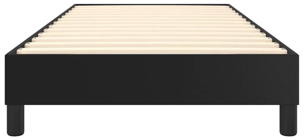 Estrutura de cama 90x200 cm couro artificial preto