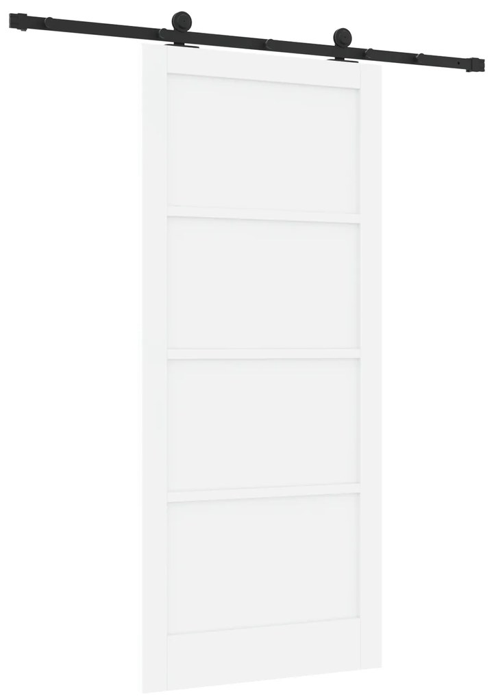 Porta Deslizante vidaXL com Conjunto de Ferragens Brancas 93x211 cm de
