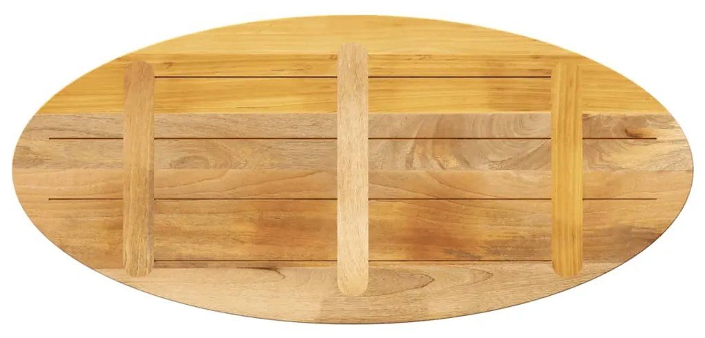 Tampo de mesa oval 120x50x3,8 cm madeira de mangueira maciça
