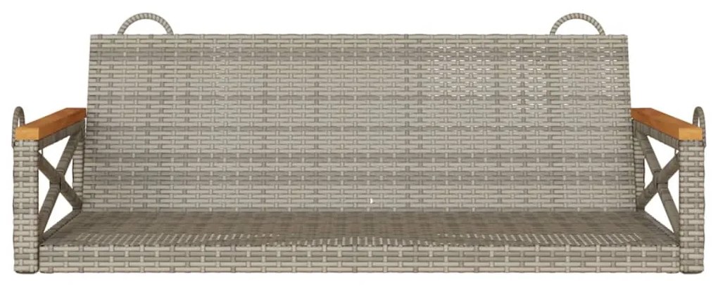 Banco baloiço 109x62x40 cm vime PE cinzento