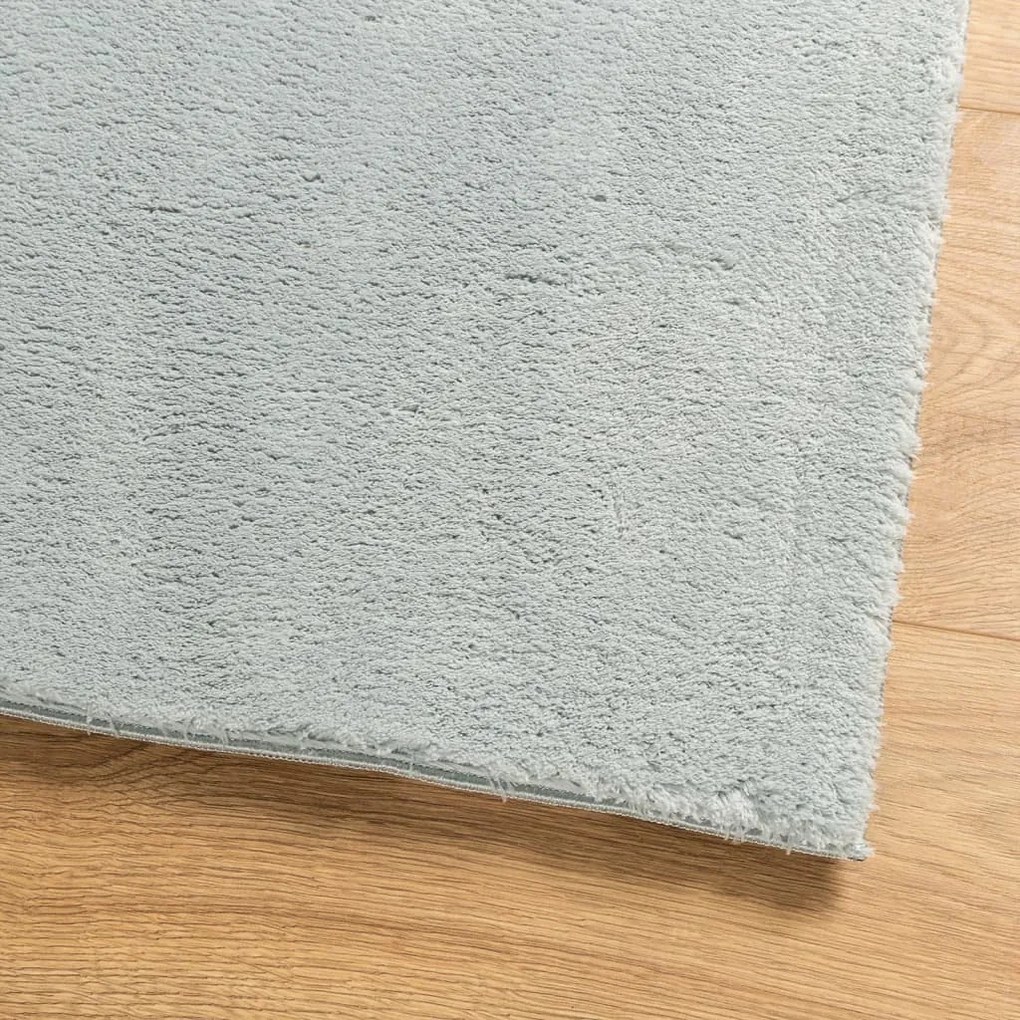 Tapete pelo curto macio e lavável HUARTE 160x160 cm azul