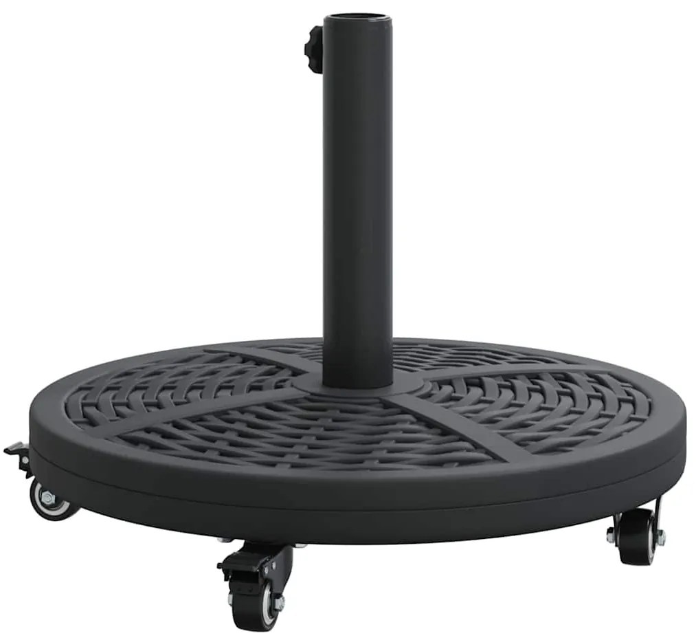 Base de Parasol vidaXL com Rodas para Postes de Ø38-48 mm 13 kg Redond