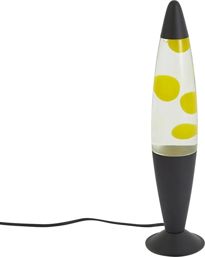 Lâmpada de lava transparente com cera amarela incluindo LED - Molten Lava