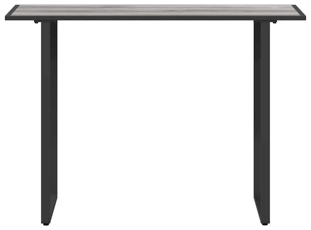 Mesa de Jardim Cinza 100x55x70 cm DPC e Aço