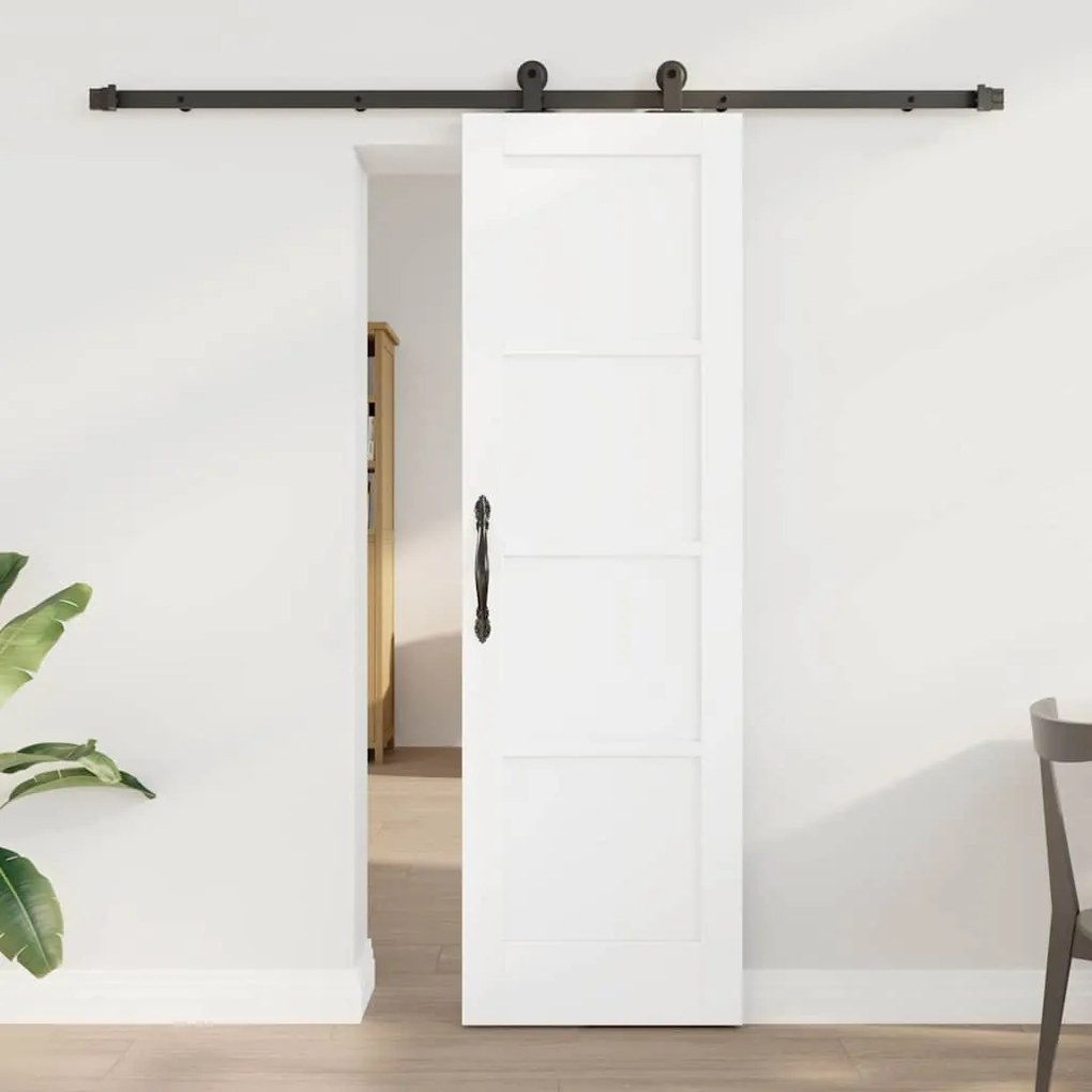 Porta Deslizante vidaXL com Conjunto de Hardware Branca 61x198,5 cm Ma