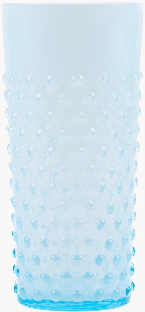 Copos altos artesanais Opaline Hobnail, conjunto de 2