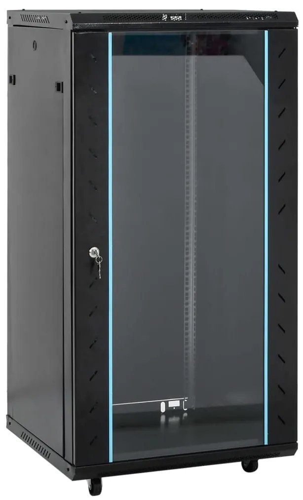 vidaXL Armário de rede 22U com pés giratórios 19" IP20 60x60x120 cm