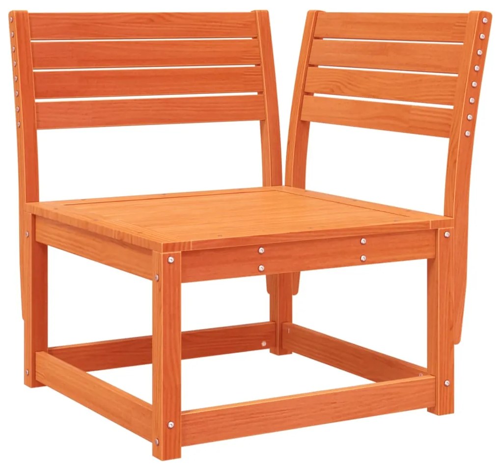 8 pcs conjunto lounge de jardim pinho maciço castanho-mel
