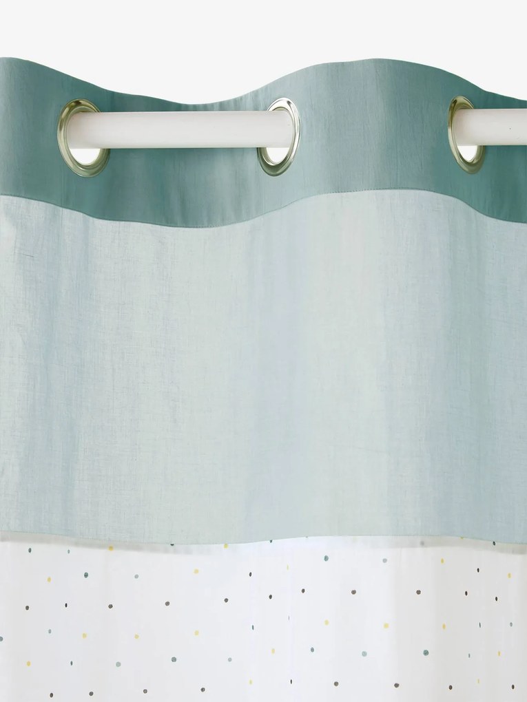Cortinado, Menthe a l'eau verde escuro liso com motivo