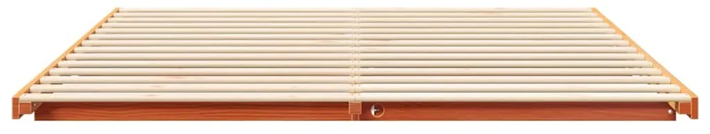 Estrutura de cama de chão Castanho-mel 180 x 220 cm