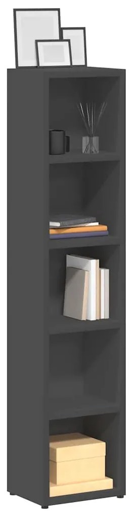 vidaXL Armários para CD 2 pcs 21x16x93,5 cm contraplacado cinzento