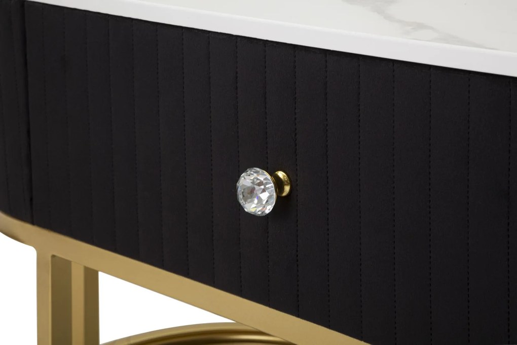 MÓVEL DE TV MONTPELLIER 150X42X45 CM PRETO E DOURADO