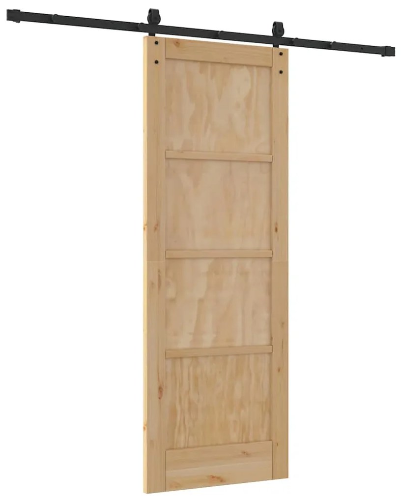 Porta Deslizante vidaXL com Conjunto de Ferragens 73.5x198.5 cm Madeir