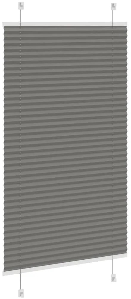 Antracite Plissada Cega 80x100 cm Largura Tecido 79,4 cm