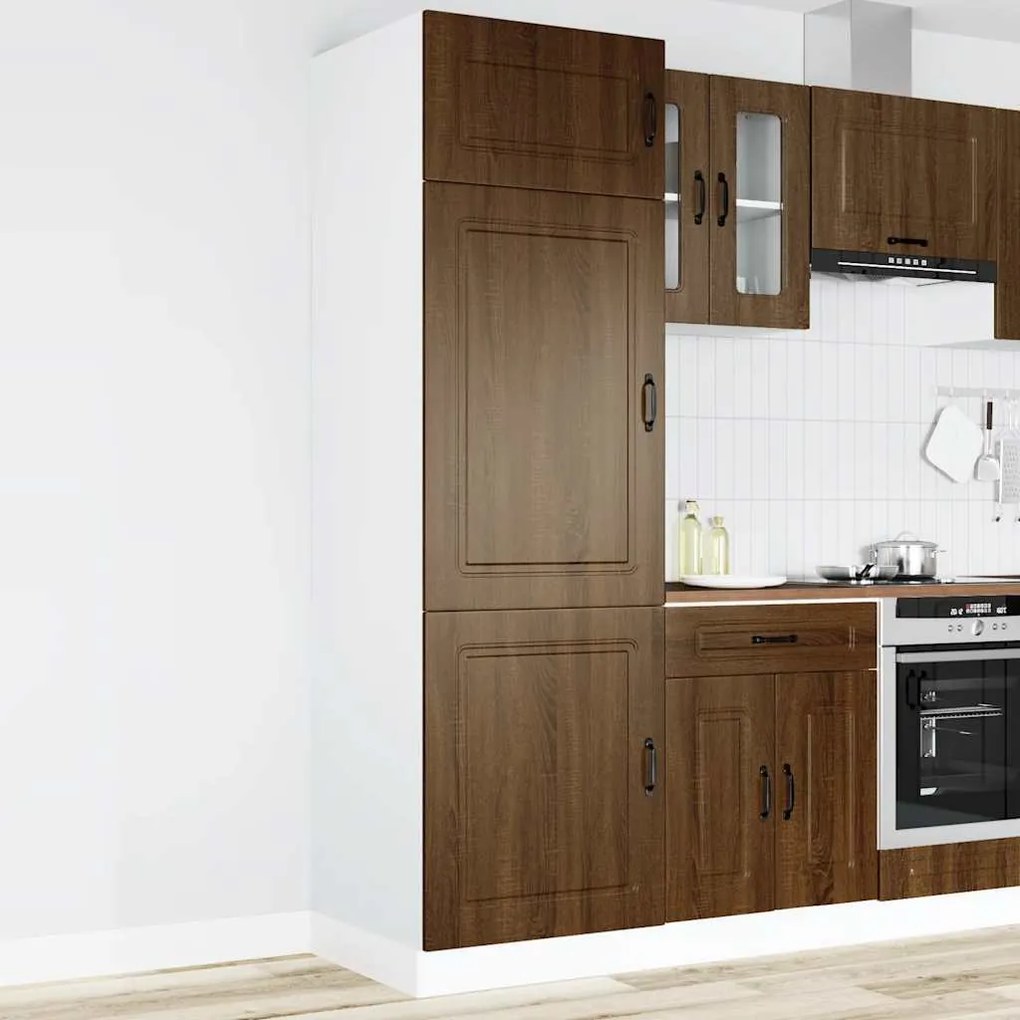 vidaXL Armário de cozinha Kalmar derivados madeira carvalho castanho