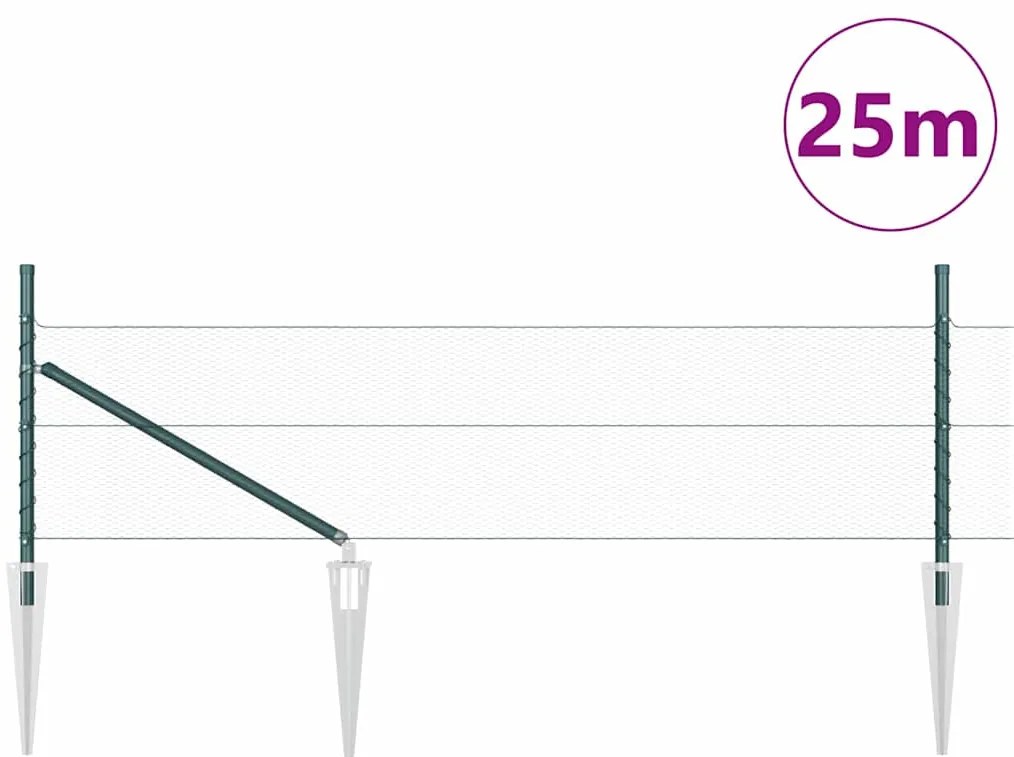 Cerca Hexagonal vidaXL Verde 0.4x25 m Aço