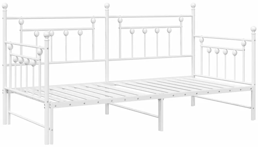 Estrutura de Daybed com Cama Embutida Branca 107x203 cm Aço