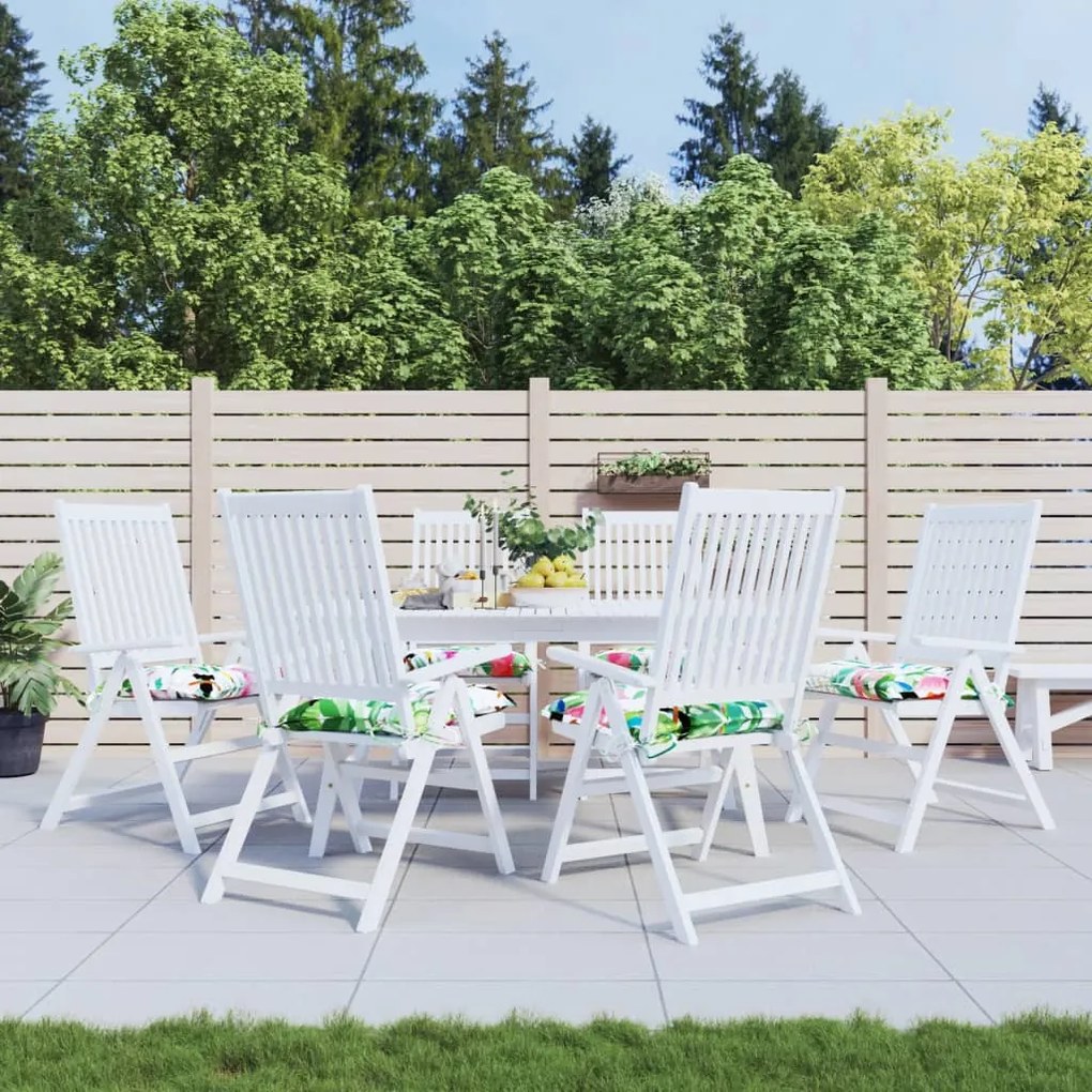 Almofadões para cadeira 6 pcs 40x40x7 cm tecido multicor