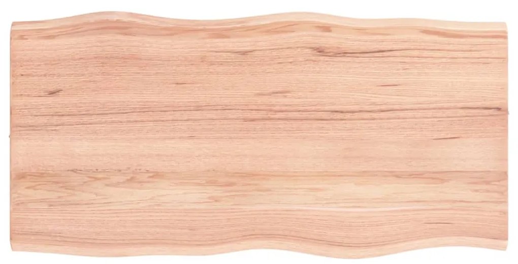 363938 vidaXL Tampo mesa 80x40x2cm carvalho tratado borda viva castanho-claro