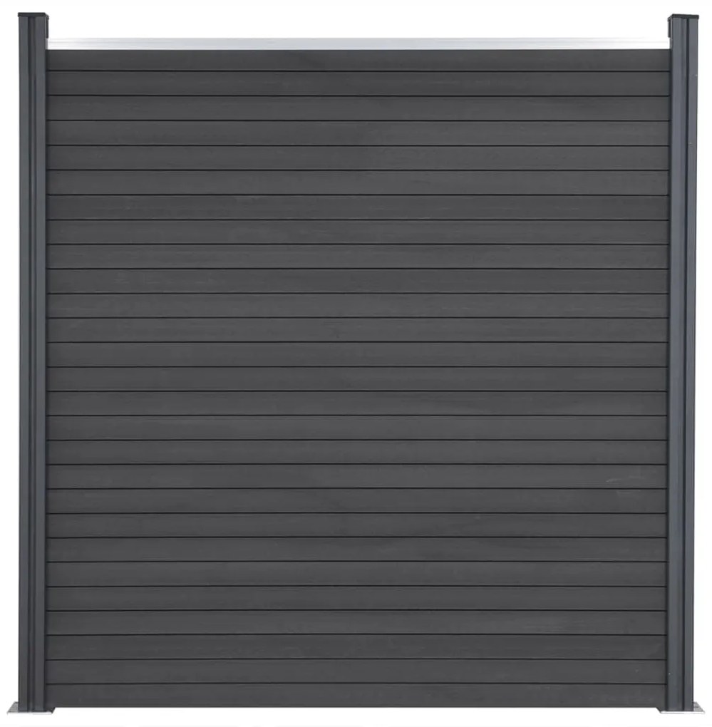 Conjunto de painéis de vedação 872x186 cm WPC cinzento