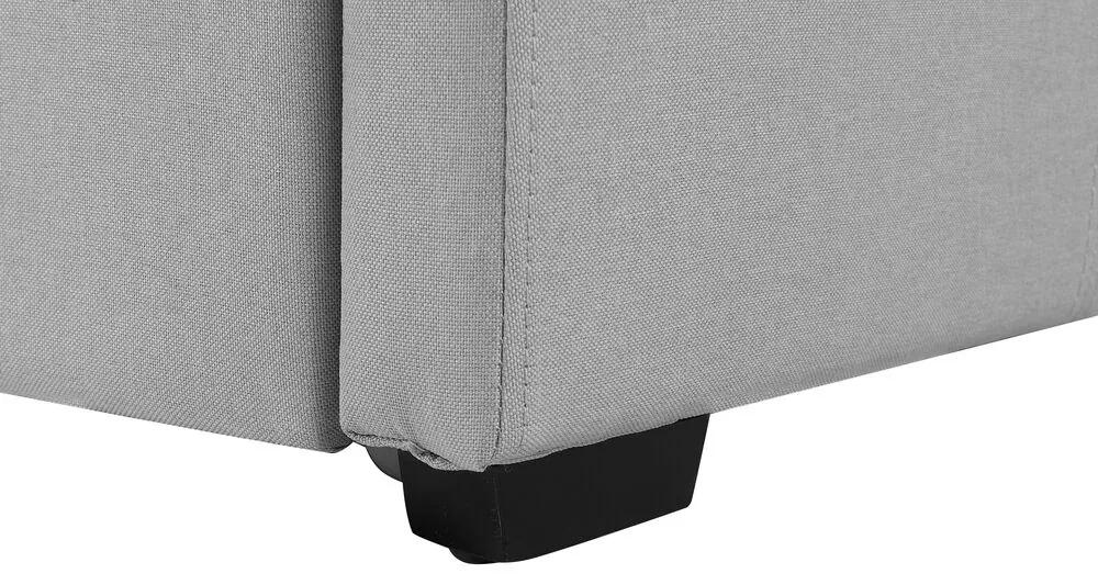 Cama dupla em tecido cinzento claro 80 x 200 cm MARMANDE Beliani