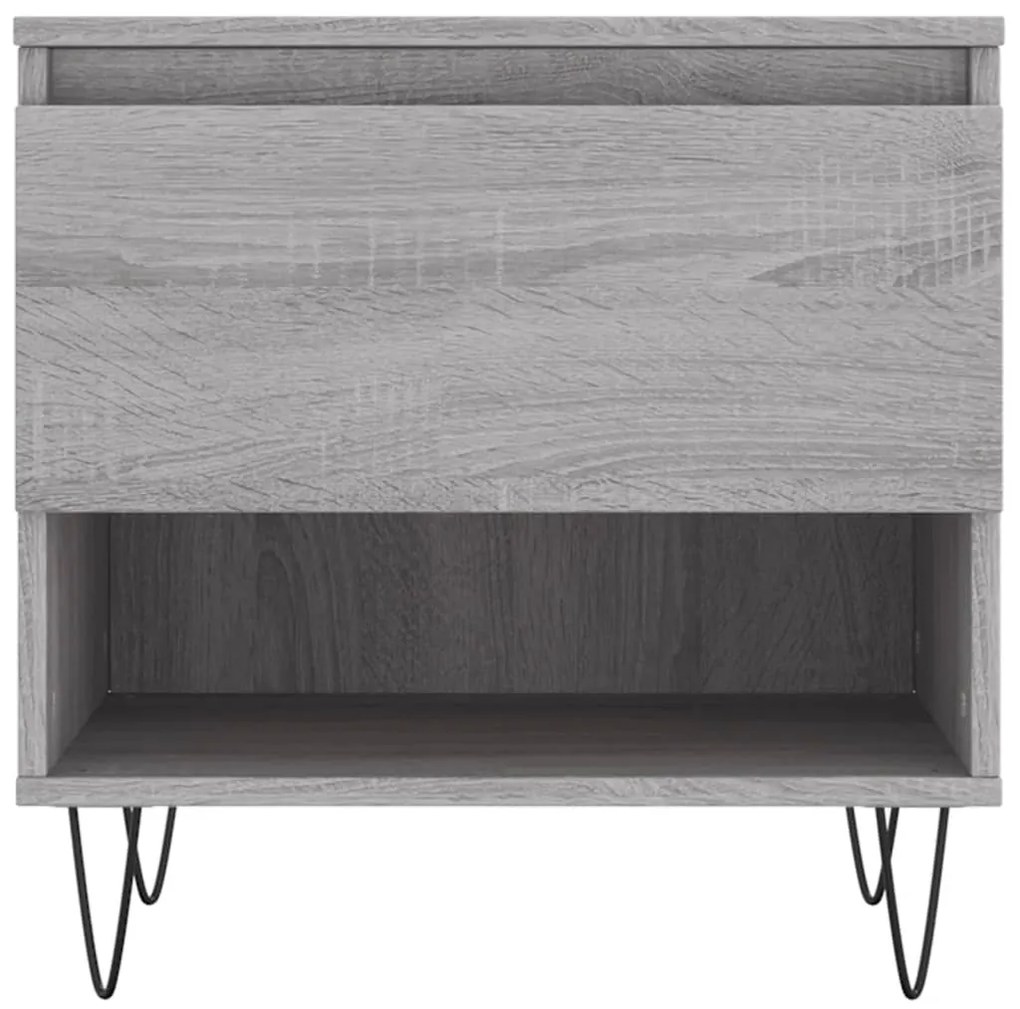 Mesas de centro 2 pcs 50x46x50cm deriv. madeira cinzento sonoma