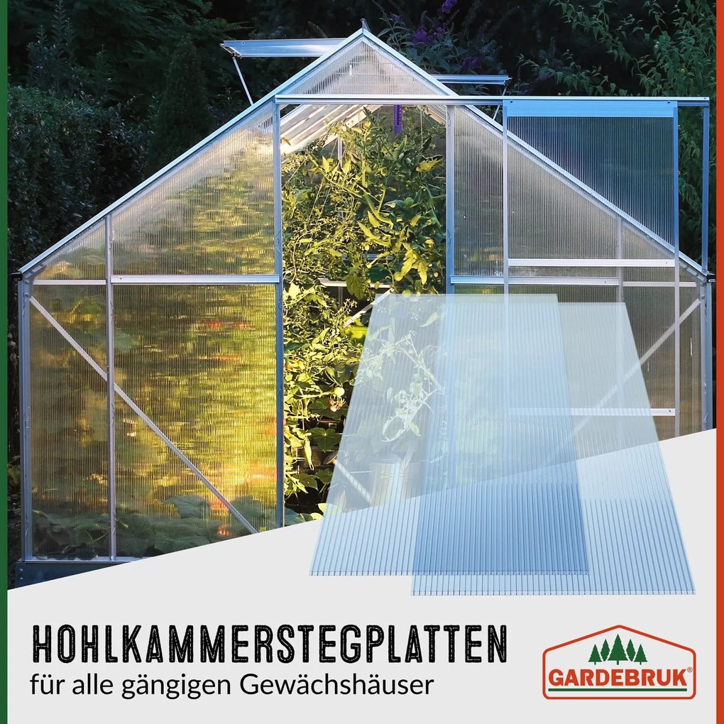 Conjunto de 10 folhas de 6mm 7,32m² transparentes