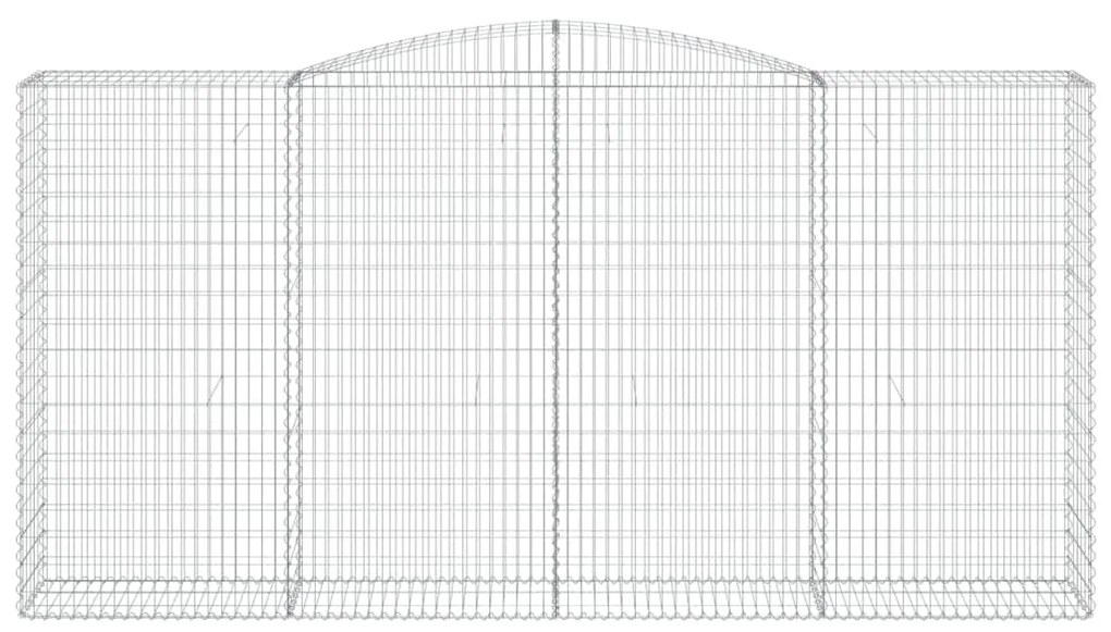 Cestos gabião arqueados 2pcs 400x50x200/220cm ferro galvanizado