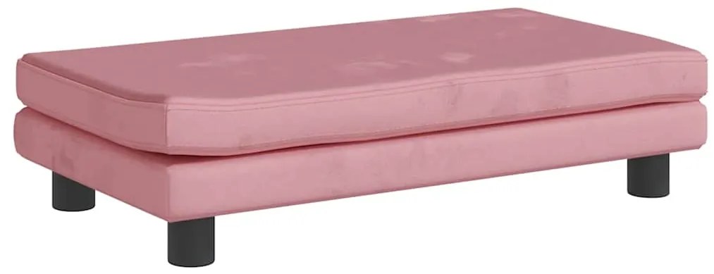 Cama para cães com extensão 100x50x30 cm veludo rosa