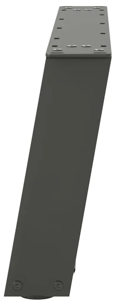 Pés para mesa de centro em forma de U, 2 peças, antracite, 70x(30-31)