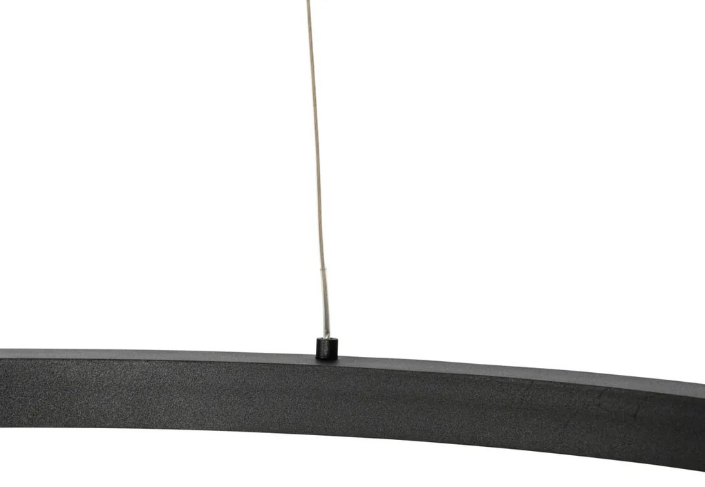 Candeeiro suspenso inteligente preto 80 cm com LED e RGBW - Girello Design