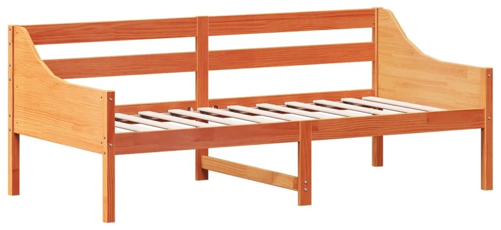 Sofá-cama sem colchão 90x190 cm pinho maciço castanho-mel