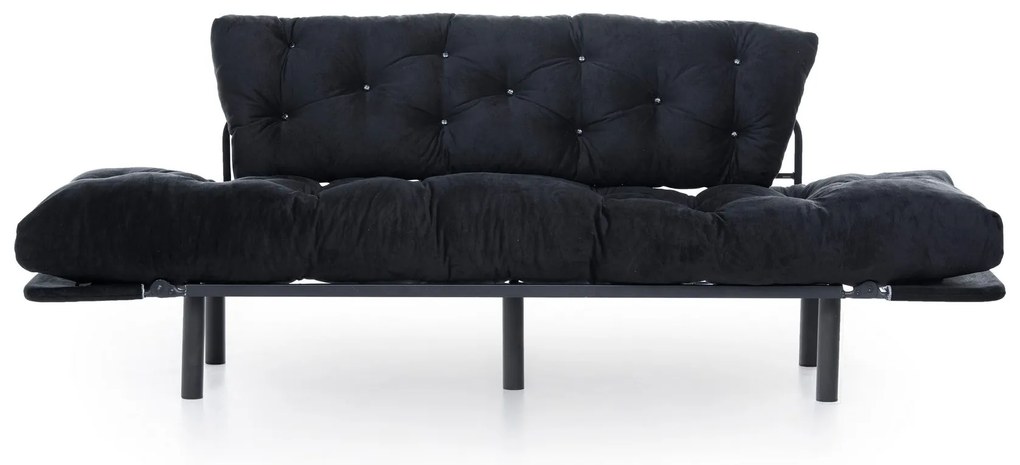 Mesa de Centro Selin Metal Ferforje – Carvalho e Preto – 90x90x38 cm