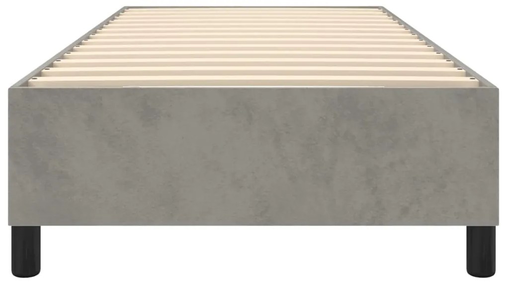 Estrutura de cama sem colchão 90x200 cm veludo cinzento-claro