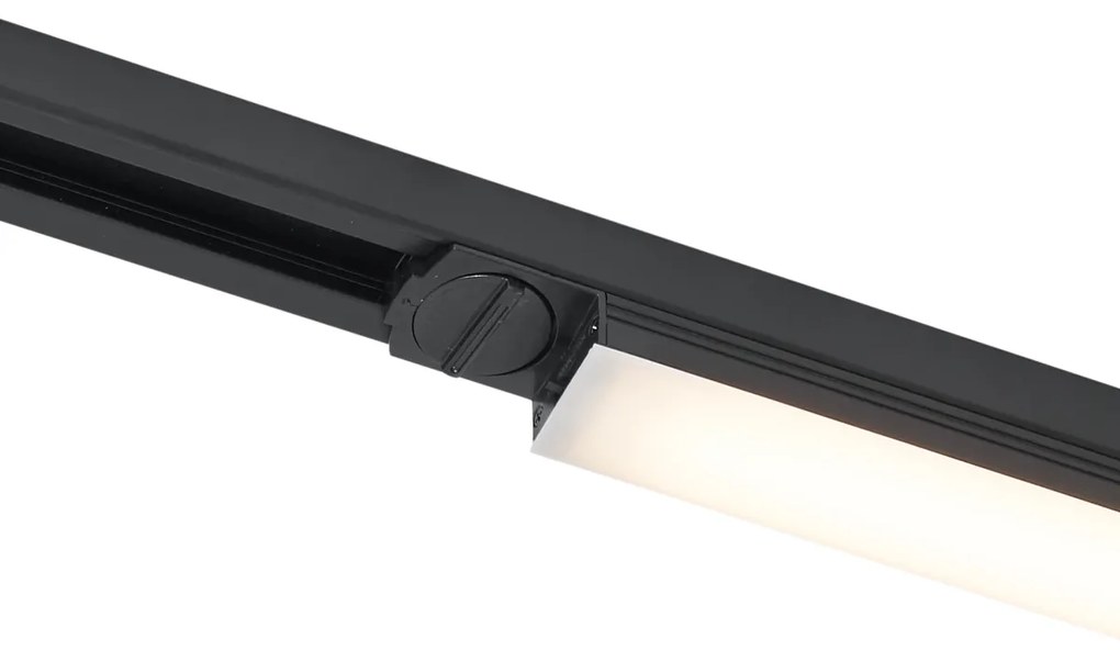 LED Candeeiro de teto moderno preto para sistema de calha monofásico 15W 1180 lm 2700-3800K - Iconic Tsiri Moderno