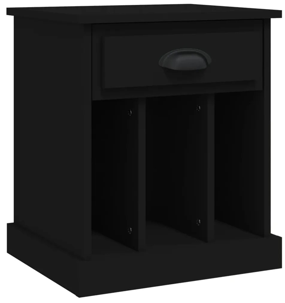 Mesas de cabeceira 2 pcs 43x36x50 cm preto