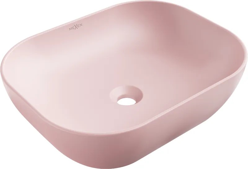 Mexen Rosa lavatório de bancada 50 x 40 cm, rosa mate - 21095044