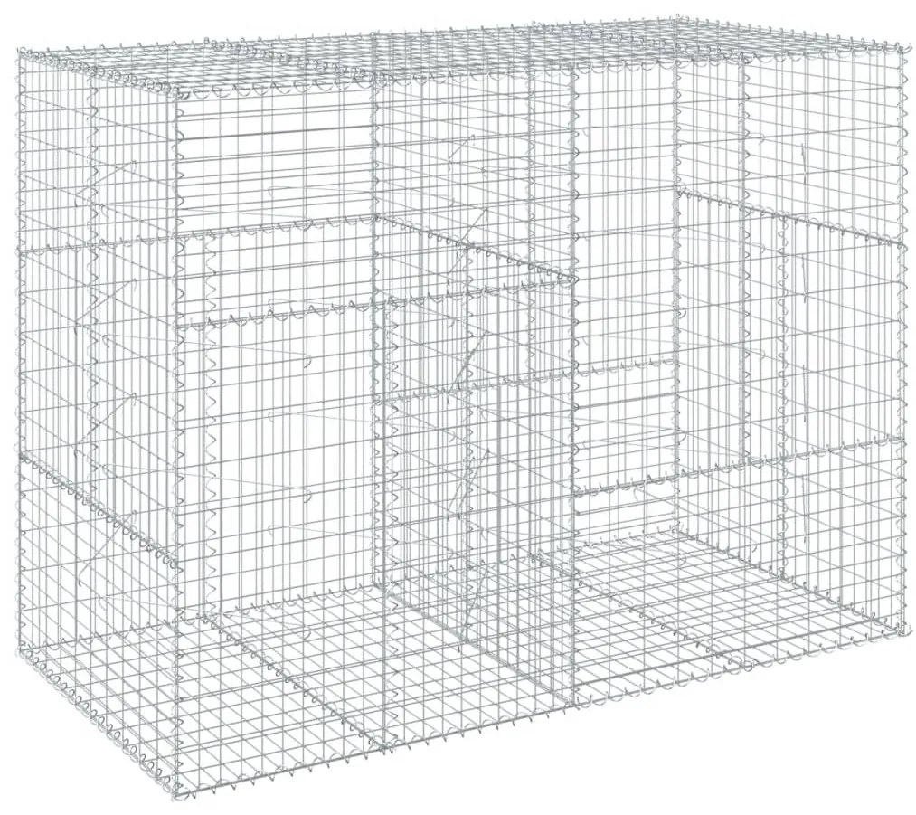 Cesto gabião com cobertura 200x100x150 cm ferro galvanizado