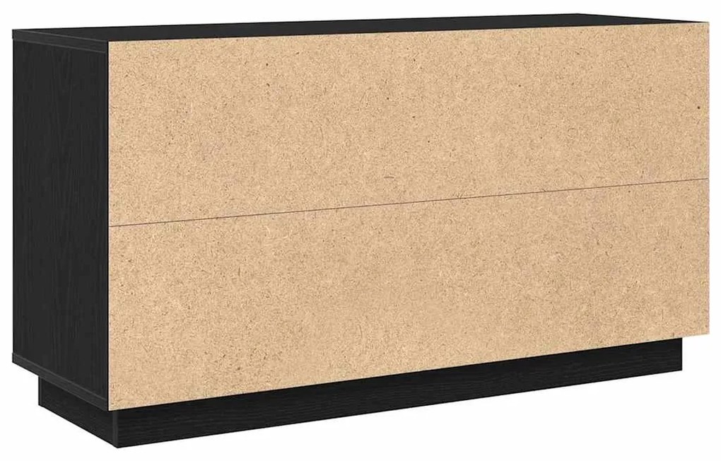 Sideboard vidaXL Preto Carvalho 102x35x55 cm Madeira de engenharia