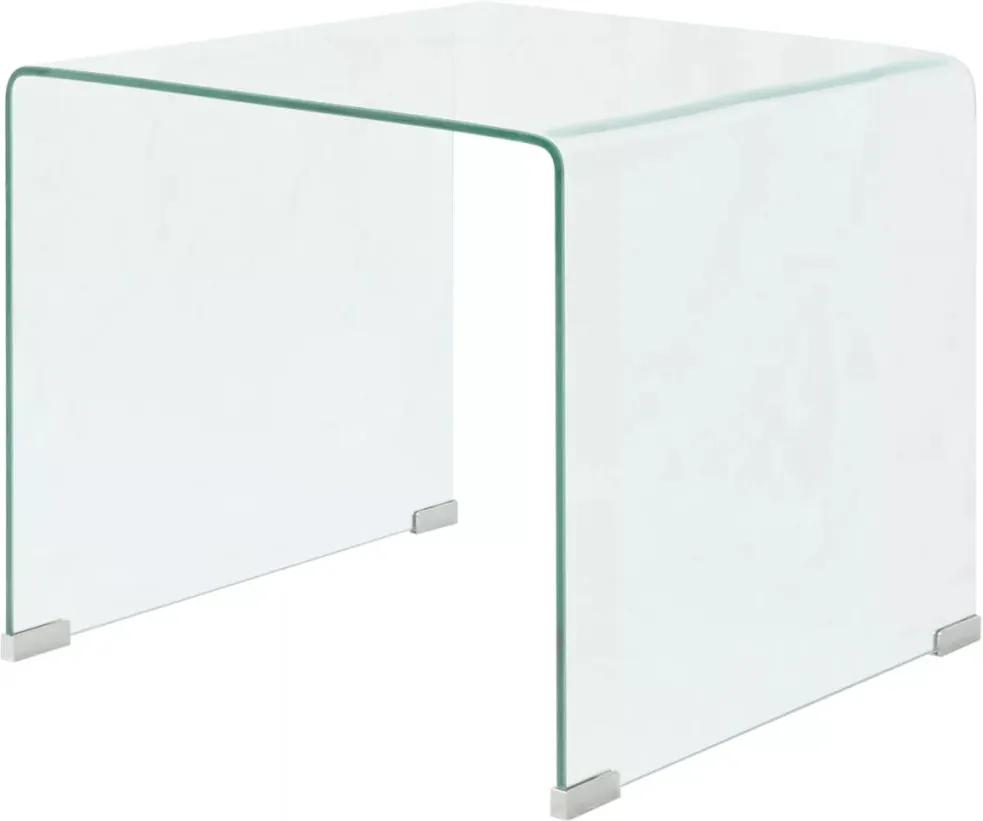 Mesa de centro em vidro temperado 49,5x50x45 cm transparente
