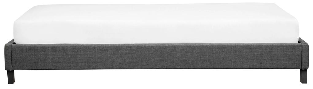 Sommier de solteiro em tecido cinzento 90 x 200 cm ROANNE Beliani