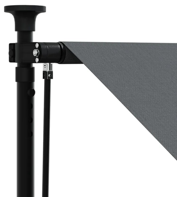 Toldo retrátil 400x150 cm tecido e aço antracite