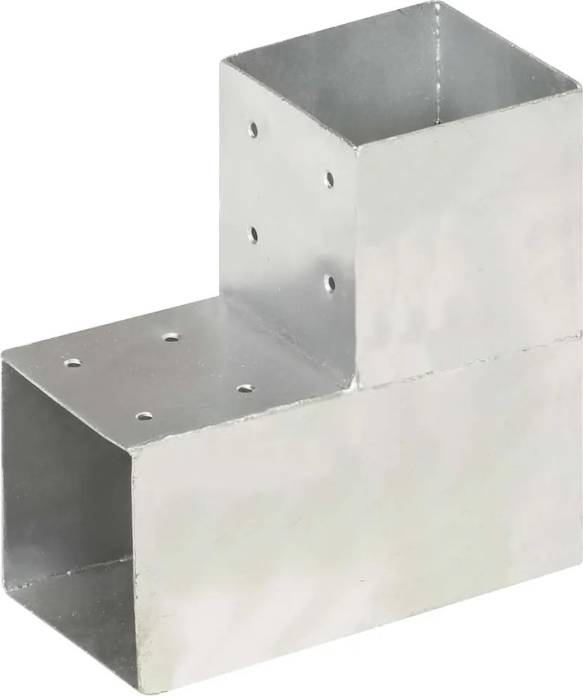 vidaXL Base para poste em forma de L 101x101 mm metal galvanizado