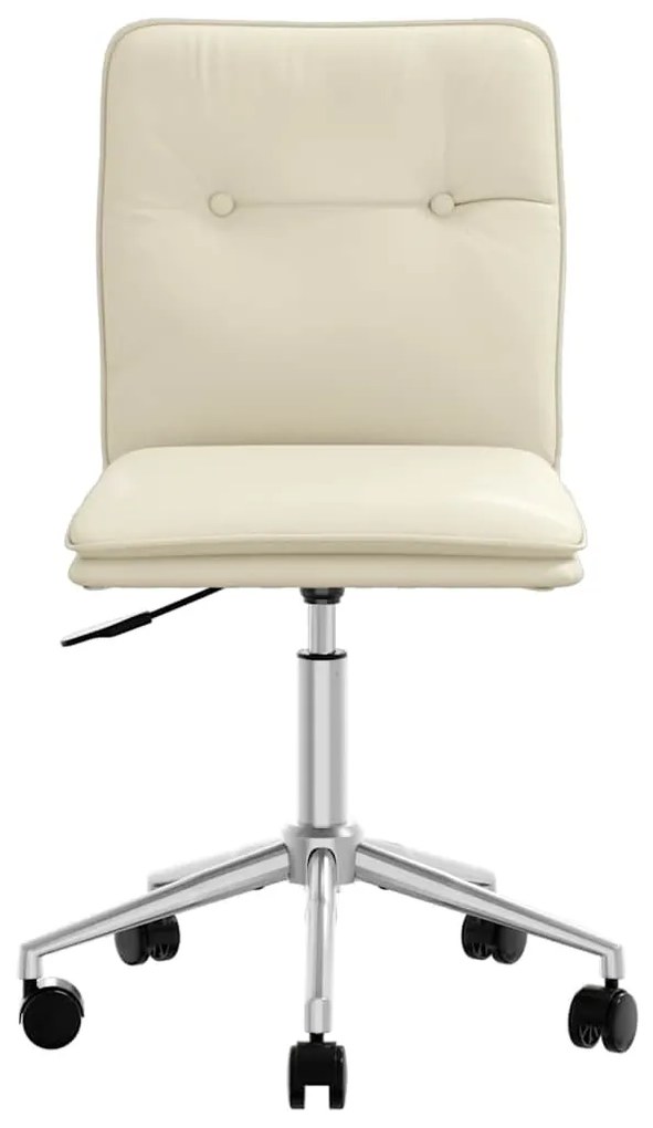 Cadeira de jantar couro artificial cor creme