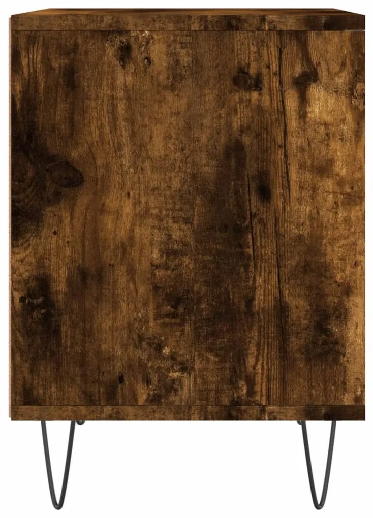 Mesas de cabeceira 2 pcs derivados de madeira carvalho fumado