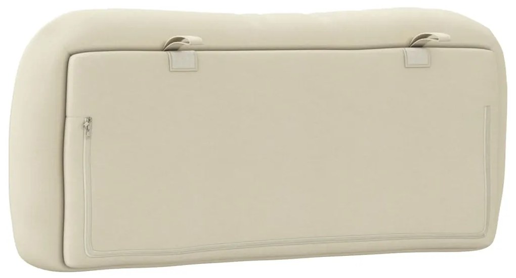 Almofadão de cabeceira 80 cm tecido creme