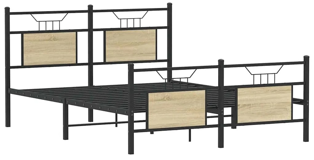 Estrutura cama s/ colchão derivados de madeira carvalho sonoma
