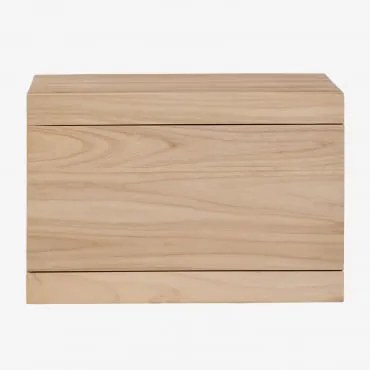Conjunto De Móvel De Casa De Banho Suspenso 60x45 Cm Em Madeira De Teca Belivetta Madeira De Teca Clara - Sklum